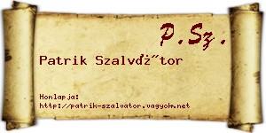 Patrik Szalvátor névjegykártya